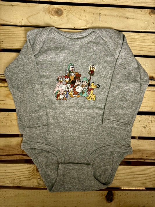 Mini Vintage Mouse Christmas Onesie