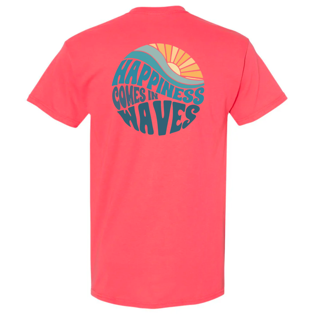 Adult Happiness Comes in Waves Tee